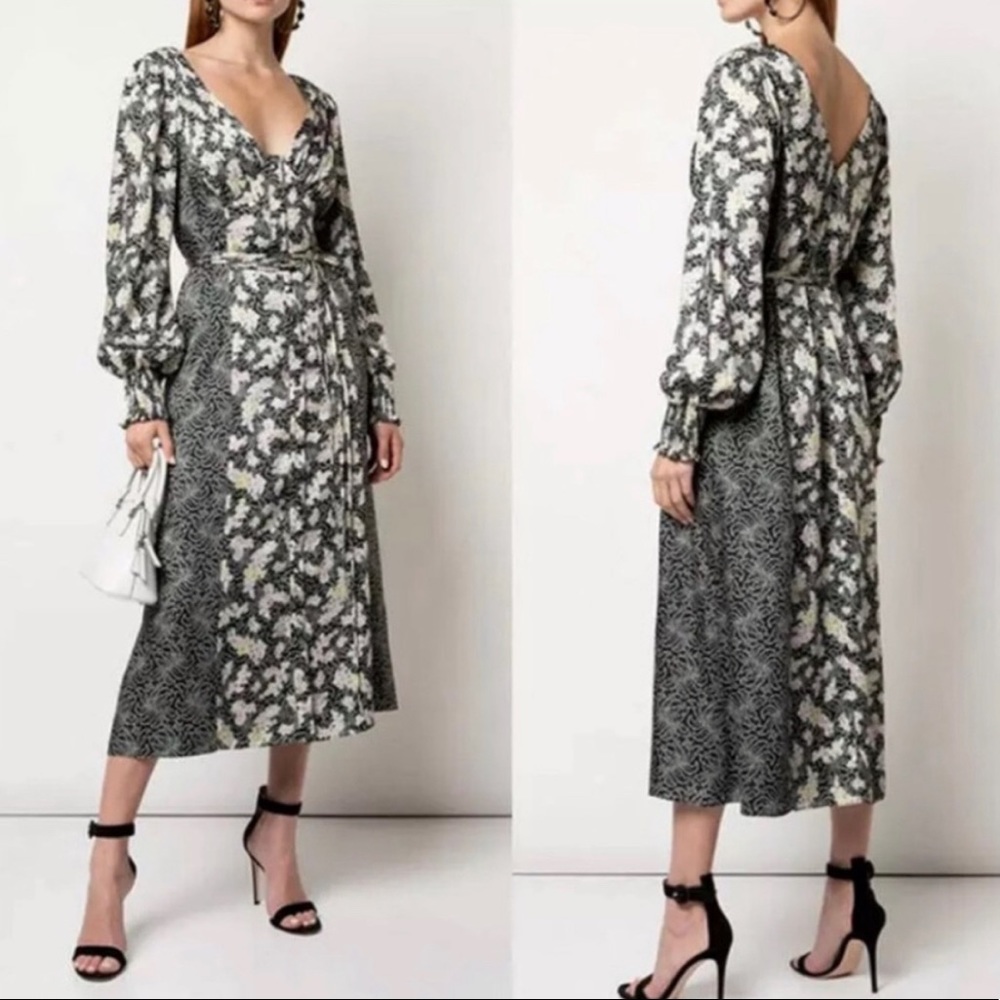 Cinq A Sept Jessica Mixer Floral Midi Dress